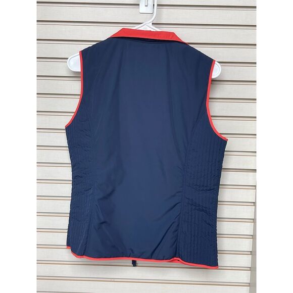 Coldwater Creek Women's Quilted Vest Multicolor Size S Mock Neck Zip - Picture 3 of 4